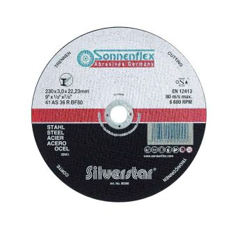 Disc abraziv Sonnenflex Silverstar 00200_0, pentru debitat otel, D 230 x 3.0 x 22.23 