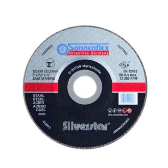 Disc abraziv Sonnenflex Silverstar 77201_9, pentru debitat otel, D 125 x 2.0 x 22.23 
