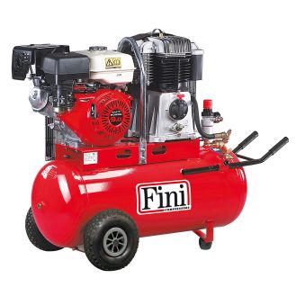 Compresor de aer cu ulei  Fini BK119-100-9S, motor termic, benzina, 6.7 kW, 10 bar, 642 l/min, cu butelie de 100 l