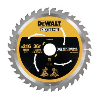 Disc Dewalt DT99569 pentru fierastrau circular, D 216x30x2.16 mm, 36 dinti, pentru taiere fina, seria Extreme Runtime