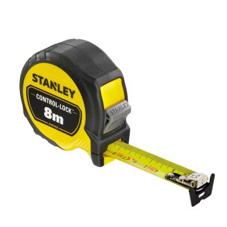 Ruleta CONTROL-LOCK™ Stanley STHT37232-0, 8 m / 25 mm, cu protectie de cauciuc, in sistem metric, blister