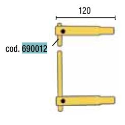 Electrod drept pentru sudura in puncte Telwin 690012, lungime 50 mm, diametru 10 mm