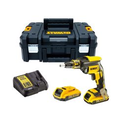 Masina de insurubat pentru gips-carton, cu acumulatori Dewalt DCF620D2, 18V/2.0Ah, 2 acumulatori, incarcator, valiza de transport