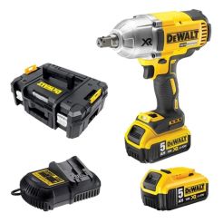 Masina de insurubat cu impact Dewalt DCF900P2T, patrat 1/2", max 1355 Nm, cu 2 acumulatori 18V XR /5.0 Ah si incarcator in valiza TSTAK