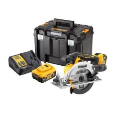 Fierastrau circular Dewalt DCS565P2, cu 2 acumulatori Li-Ion 18 V / 5.0 Ah XR, 165 mm