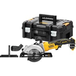 Fierastrau circular de mana DeWalt DCS571NT, compatibil cu acumulatori 18V, 115 mm, motor fara perii, cutie TSTAK