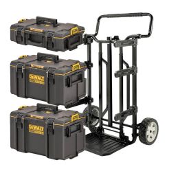 Set combinat 3 cutii de depozitare si carucior Dewalt DWST83401-1, TOUGHSYSTEM 2.0, DS TROLLEY, 700 x 1113 x 620 mm