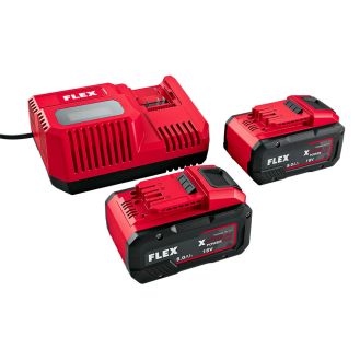 Set 2 acumulatori cu incarcator Flex P-Set 18-88 R, 533175, Li-Ion 18 V, 8.0 Ah