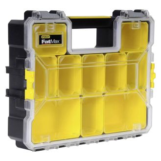 Organizator profesional pentru accesorii Stanley 1-97-521, 432 x 330 x 64 mm, 10 cupe adanci, inchizatori din plastic, max 8 kg