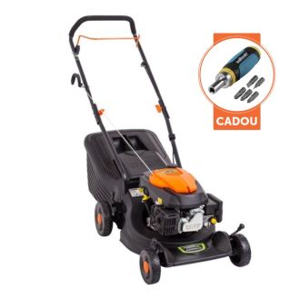 Masina de tuns gazonul pe benzina Greenfield G-MTG400-T6, 3.46 cp, 146 cmᶟ, 40 cm latime lucru, 6 trepte taiere, sac colector 40 l 