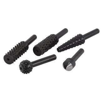 Set 5 scule pentru frezare si zencuire Wolfcraft 2540000, tija prindere cilindrica 6.35 mm