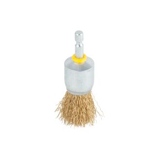Perie de alama Wolfcraft 2738000, tip pensula, D 25 mm, tija hexagonala 1/4", lungimea sarmei 25 mm