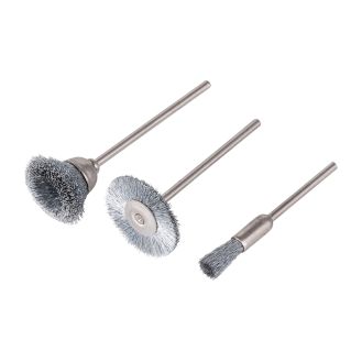 Set 3 Mini-perii otel inoxidabil Wolfcraft 2747000