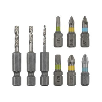 Set 9 piese gaurire insurubare FlipBit Wolfcraft 3083000 