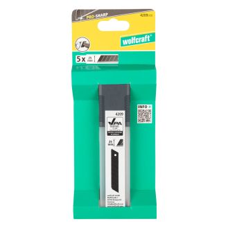 Set 5 lame detasabile Wolfcraft 4209000, profi negre 8 segmente, inaltime lama 25 mm
