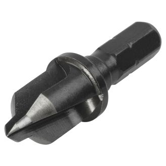 Burghiu zencuitor Wolfcraft 4382000, HSS cu opritor D 12 mm, 3 lame de taiere, prindere hexagonala