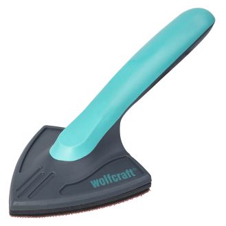 Slefuitor pentru colturi Wolfcraft 5884000, maner bicomponent, compatibil cu foi de slefuit Delta Easy-fix, prindere scai, 95 mm