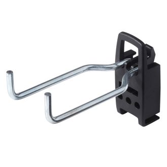 Set 3 carlige duble pentru peretele cu orificii Wolfcraft 6094000, 35 x 60 mm