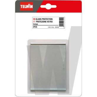 Sticla de protectie transparenta frontala pentru masca de sudura Telwin 802939, 114X134 mm, 2 buc.