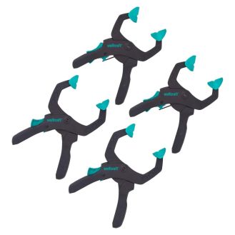 Set de menghine Wolfcraft 8625000 clichet pentru hobby si activitati mestesugaresti, din 4 piese pentru aplicatii de prindere puternice cu o distanta de prindere de 40 sau 60 mm