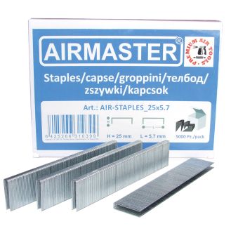 Capse AIR-STAPLES_25x5.7 Airmaster, 25x5.7 mm, 5000buc
