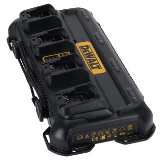 Dispozitiv cvadruplu de incarcare rapida DeWalt DCB1404, pentru acumulatori Li-Ion12 V / 18 V / 54 V, 4 A