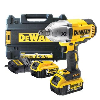 Masina de insurubat cu impact, cuplu ridicat, cu acumulatori Dewalt DCF899P2, 18V/5.0Ah, cuplu maxim 950Nm, 2 acumulatori, incarcator si valiza de transport
