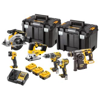 Set 6 masini DeWalt DCK690P3T, cu 3 acumulatori XR 18V / 5.0Ah si incarcator in valize TSTAK