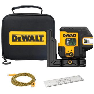 Nivela laser cu linii in cruce DeWalt DCLE14251GB, fascicul verde, 45 /100 m, incarcare USB-C