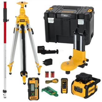 Nivela laser rotativ DeWalt DCLE15221GL, 18V, laser verde, 40 / 600 m, mira, trepied, valiza TSTAK