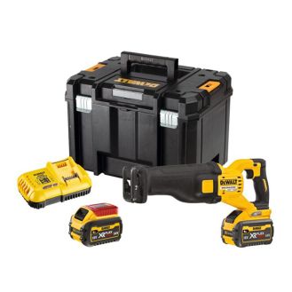 Fierastrau alternativ Dewalt DCS389X2, 2 acumulatori 54V/9.0Ah XR Flexvolt, 300 mm, cutie TSTAK