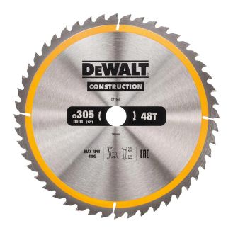 Disc Dewalt DT1959 pentru fierastrau circular, D 305x30x3.0 mm, 48 dinti, pentru taiere universala, seria Dewalt Construction