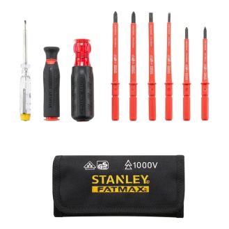 Set surubelnite izolate Stanley Fatmax FMHT66426-0, VDE 1000 V, 9 piese in geanta textila
