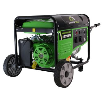 Generator de curent pe benzina Greenfield G-EC7500PW, portabil, pornire manuala, monofazat, 7 kVA, roti de transport
