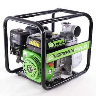 Motopompa 3" Greenfield MPG80, motor euro V, benzina, putere 7.0 CP, debit 63000 l/h, inaltime refulare 30 m