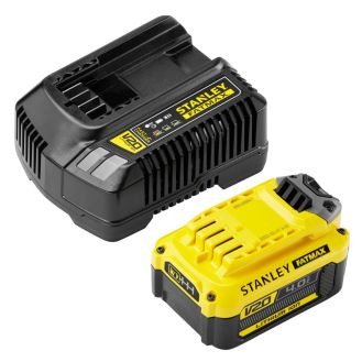 Kit starter Stanley Fatmax V20 SFMCB14M1, 1 acumulator 18V / 4.0 Ah, incarcator 4A