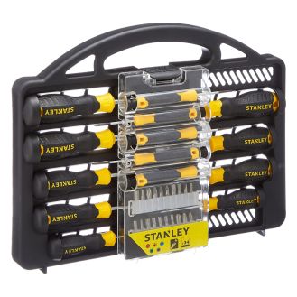 Set surubelnite cu maner si capete de insurubare Stanley STHT0-62141, 34 piese in suport pentru transport