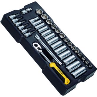 Set 36 piese insurubare Stanley STMT1-74174, antrenoare si accesorii 3/8" in modul pentru sertare
