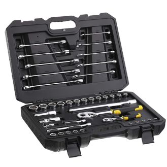Set 80 piese insurubare Stanley STHT0-73930, antrenoare si accesorii 1/4", 3/8" si 1/2" in geanta de transport