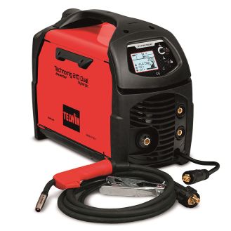 Aparat sudura MIG-MAG/MMA/TIG Telwin TECHNOMIG210DUAL_SYNERGIC_MULTIPROCES, 200 A, sarma otel 0.6-1 mm, electrozi 1.6-3.2 mm, cu accesorii