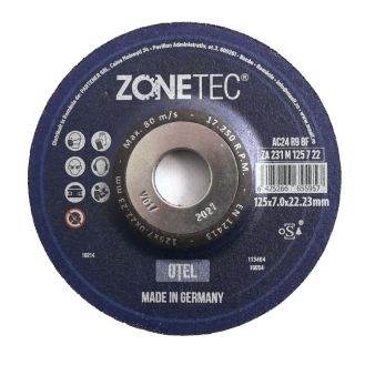 Disc abraziv premium Zonetec, ZA231M125722, pentru polizat otel, 125X7X22.23 mm