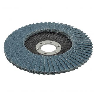 Disc lamelar Wolfcraft 5653000, granulatie 40, profil convex, zirconiu, 125X22.23 mm