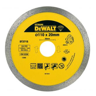Disc diamantat Dewalt DT3715, D 110x20x1.6 mm, granit si marmura, seria Extreme