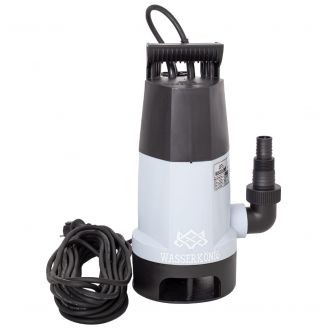 Pompa submersibila din plastic Wasserkonig SPMD9242, ape murdare, particule max. 35 mm, putere 950 W, debit 14500 l/h, inaltime refulare 8.5 m, flotor electromecanic